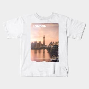 Vintage London Poster | Places of the World Kids T-Shirt